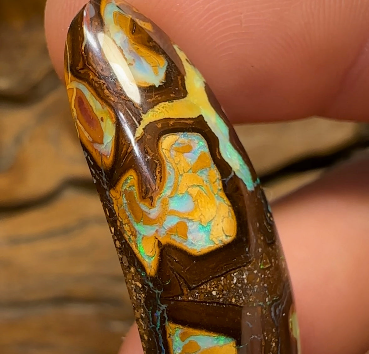 35.8cts - Yowah Boulder Australian Opal - Opal Whisperers