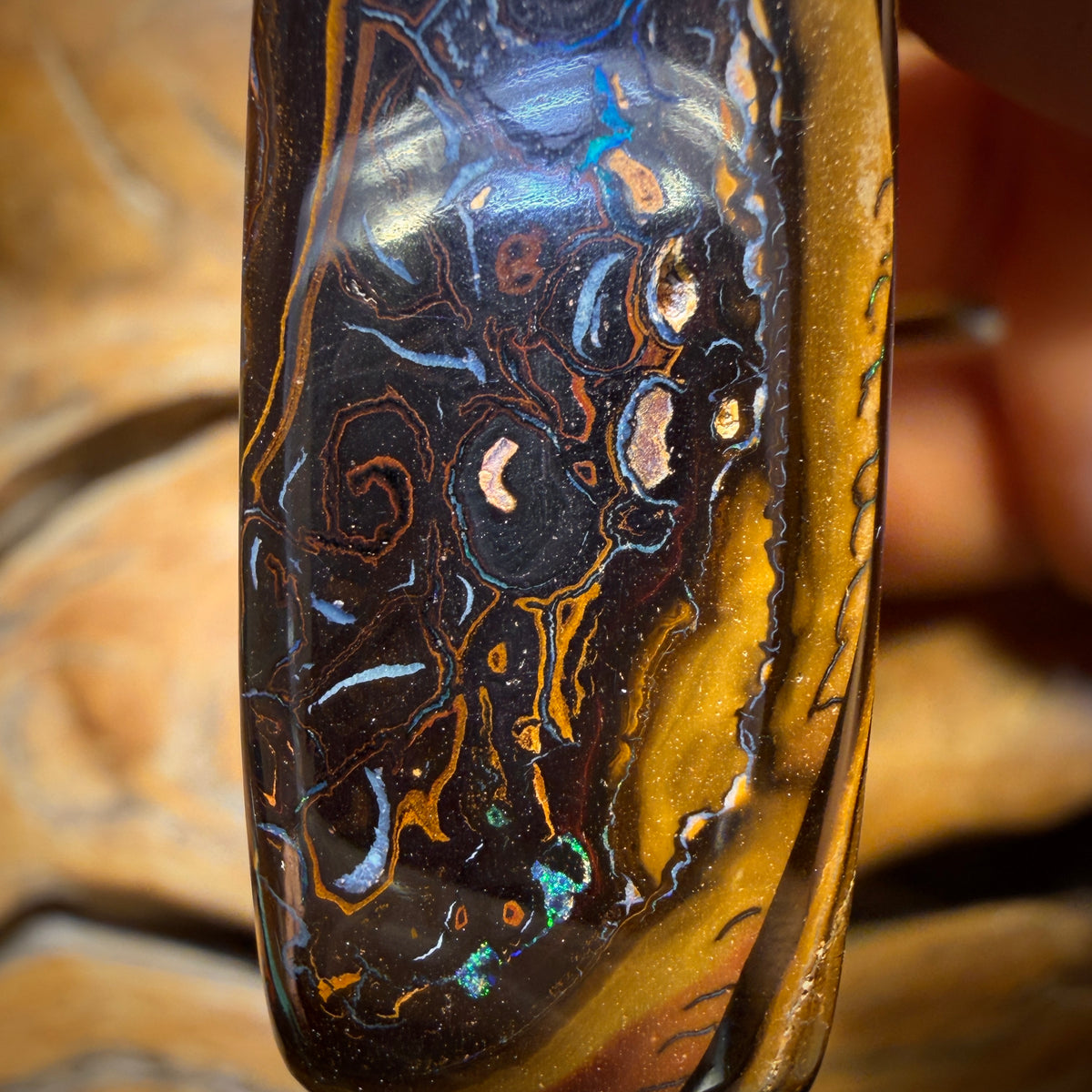 36 x 16mm - Drilled Tribal Queensland Boulder Opal Necklace