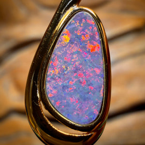 Sterling Silver - Queensland Boulder Opal Doublet Pendant