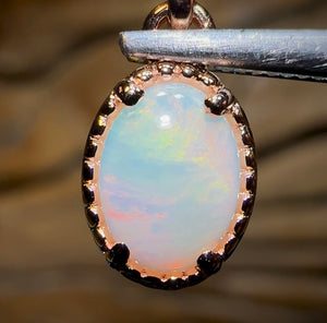 Sterling Silver Plated - Solid South Australian Crystal Opal Pendant