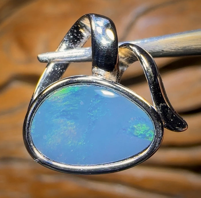 🔨 AUCTION 🔨 Sterling Silver - Queensland Boulder Opal Doublet Pendant