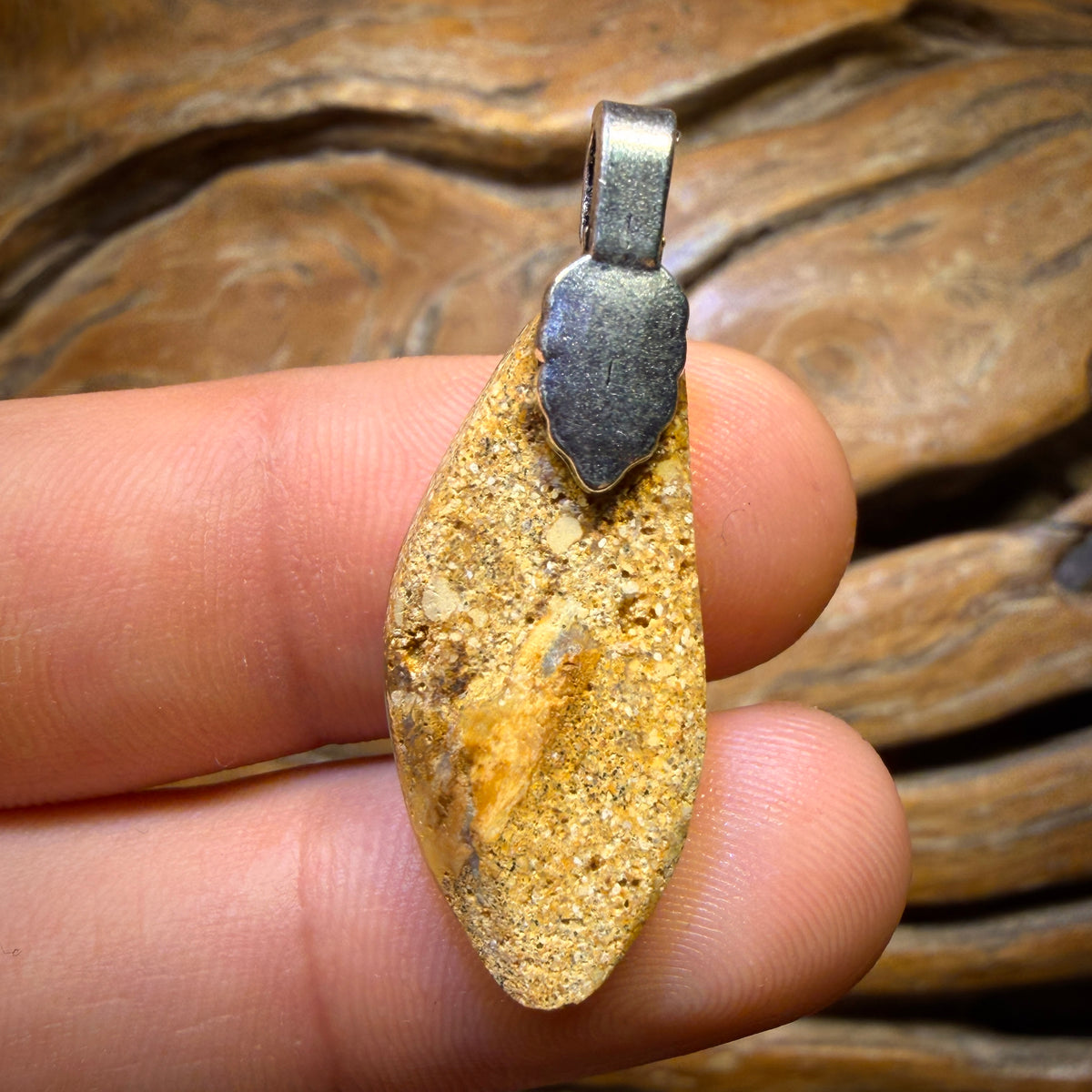 WildCard! Solid Queensland Boulder Pipe Opal Pendant