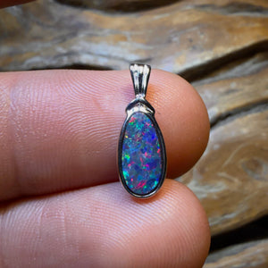 Sterling Silver - Queensland Boulder Opal Doublet Pendant