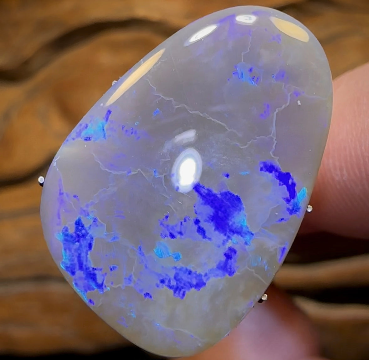 17.1cts - “Lightning in the Storm” Dark Opal from Lightning Ridge - Opal Whisperers