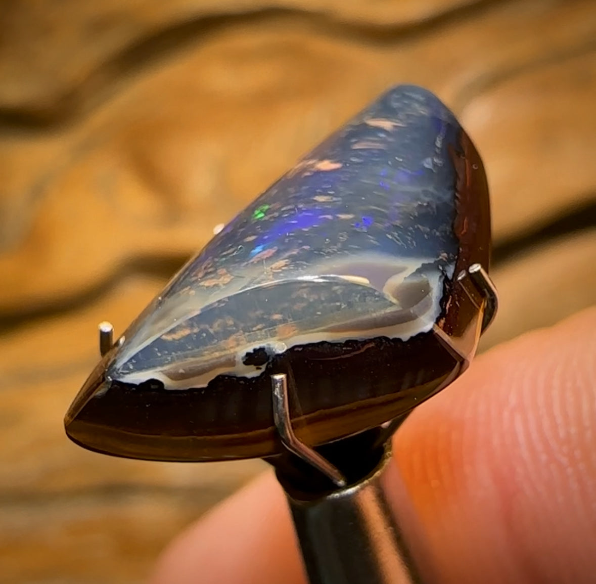 12.2cts - Super Rare Yowah Nut Black Crystal Centre Opal