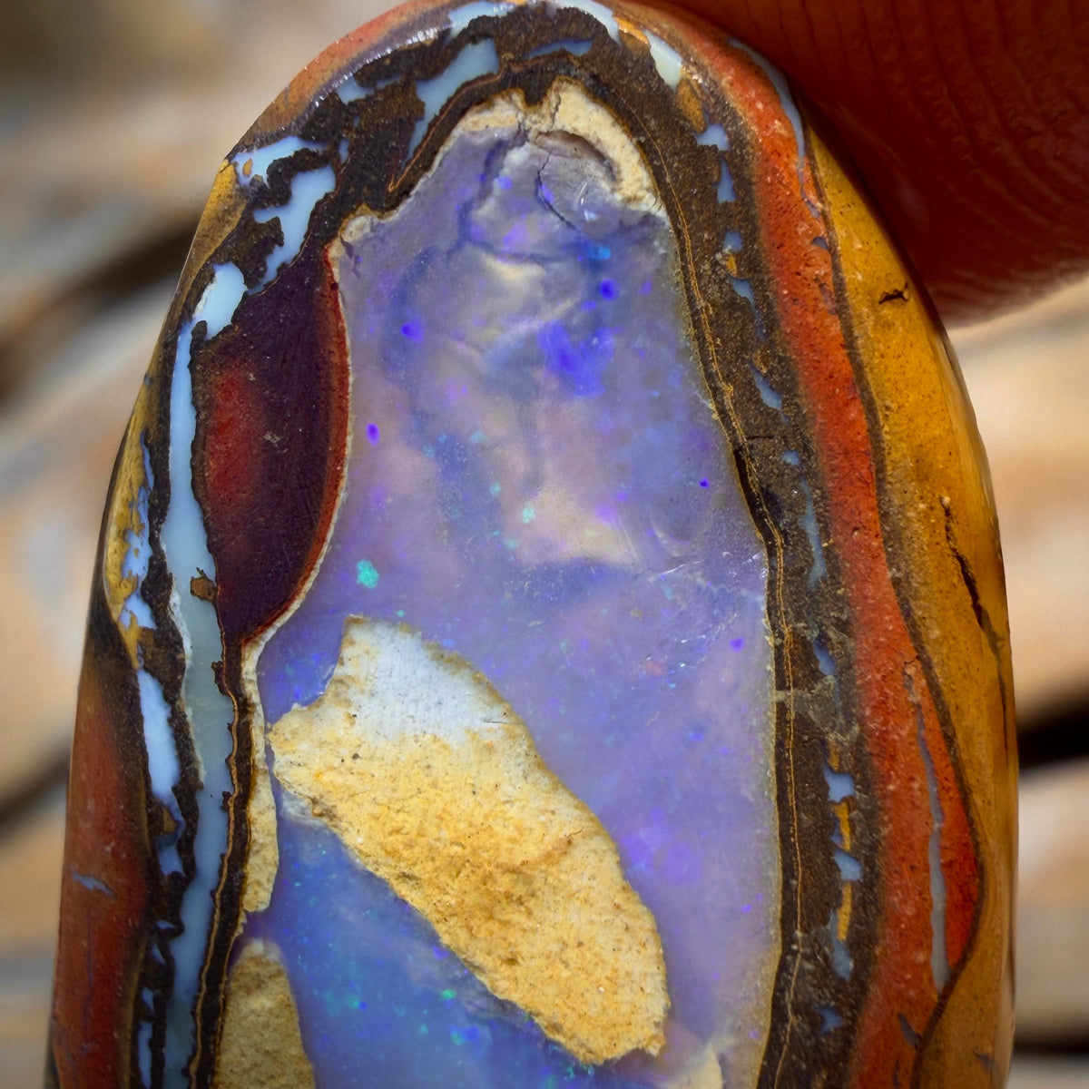Dad Wildcard! 50.5cts - RARE Yowah Nut Crystal Centre Opal Rub