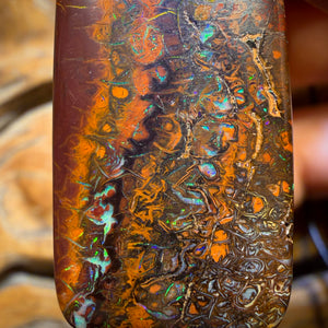 33 x 18mm - Drilled Tribal Queensland Boulder Opal Necklace