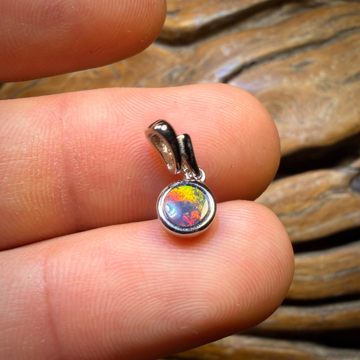 Wildcard! Sterling Silver - Queensland Boulder Opal Doublet Pendant