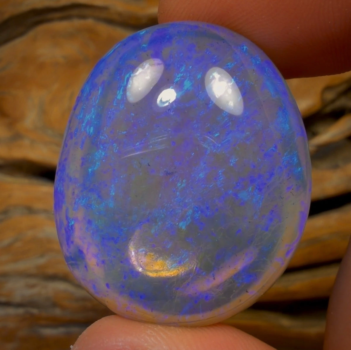 84.4cts - “Big Blue King of the Gems” This is it! Solid Australian Queensland Boulder Pipe Crystal Opal