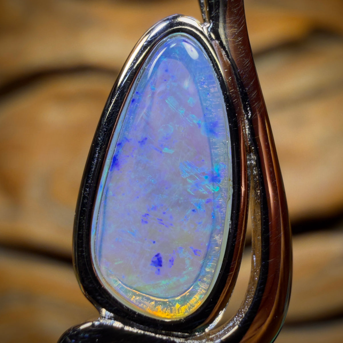 Sterling Silver - Solid South Australian Crystal Opal Pendant