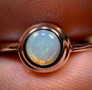 Bague en argent sterling avec opale de cristal d'Australie du Sud