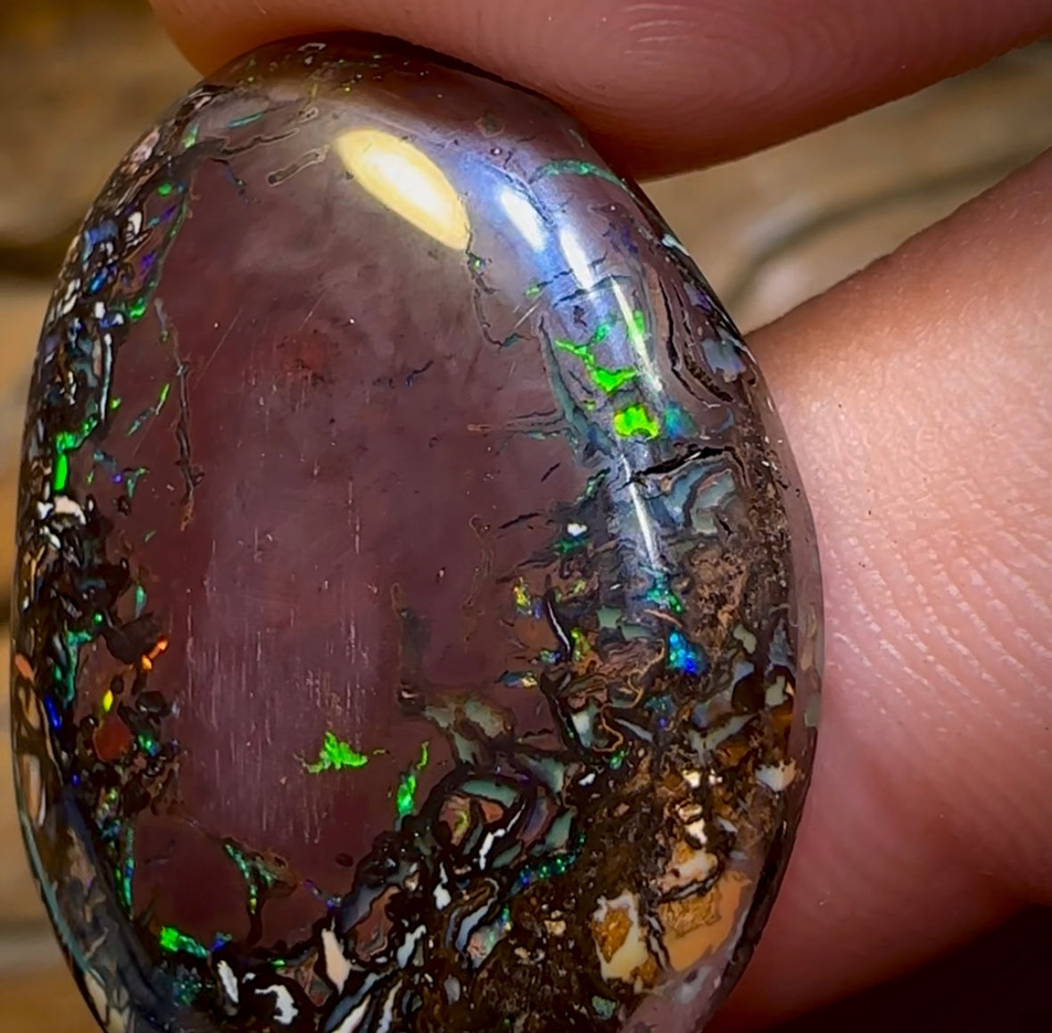 37cts - Tribal Koroit Nut Opal. Australian Boulder Opal - Opal Whisperers