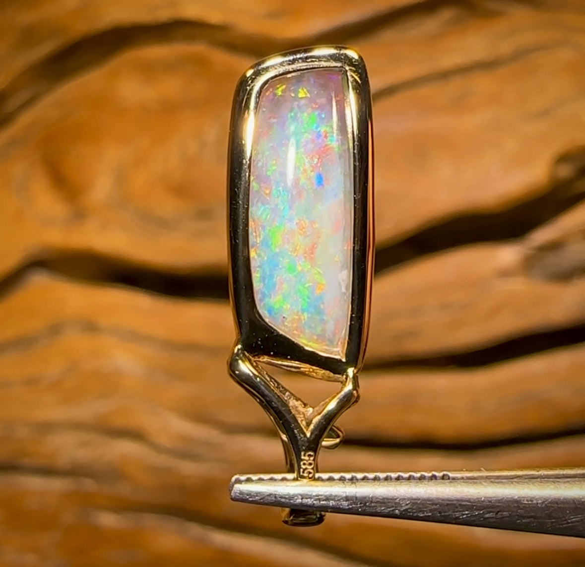 14k Gold - “Your Simply the best” Solid South Australian Crystal Opal Pendant