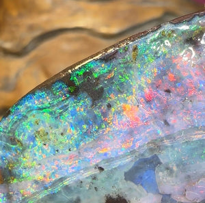 138.8 cts - Boulder Opal Rough Rub Preform - Opal Whisperers