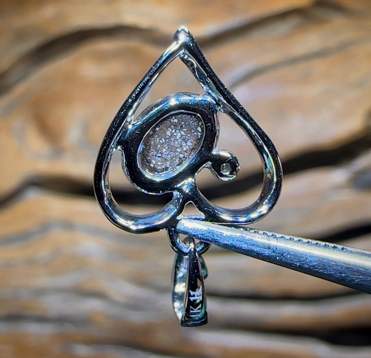 14k White Gold - Queensland Boulder Opal Doublet Pendant - Opal Whisperers