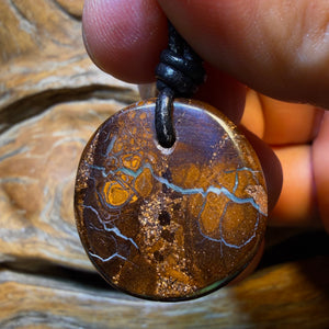OpalFest WildCard! 25 x 24mm - Drilled Tribal Queensland Boulder Opal Necklace