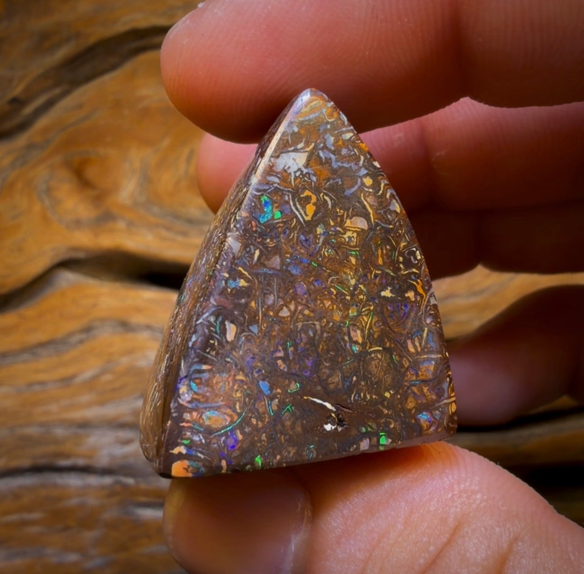 213.3cts - Tribal Australian Boulder Opal. Polished Specimen
