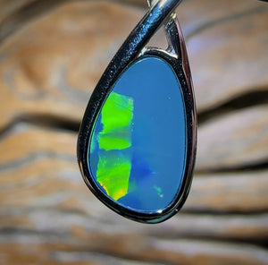 Sterling Silver - Queensland Boulder Opal Doublet Pendant