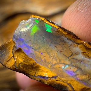 27.4cts - Yowah Nut Crystal Centre Opal Rough Half