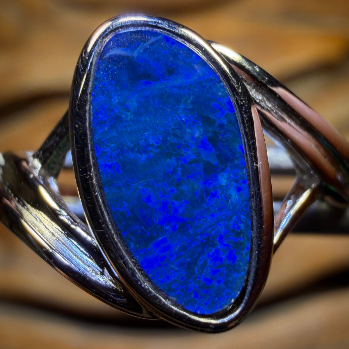 Sterling Silver - Queensland Boulder Opal Doublet Ring