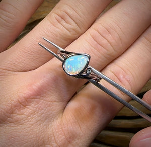 Sterling Silver - South Australian Crystal Opal Ring - Opal Whisperers