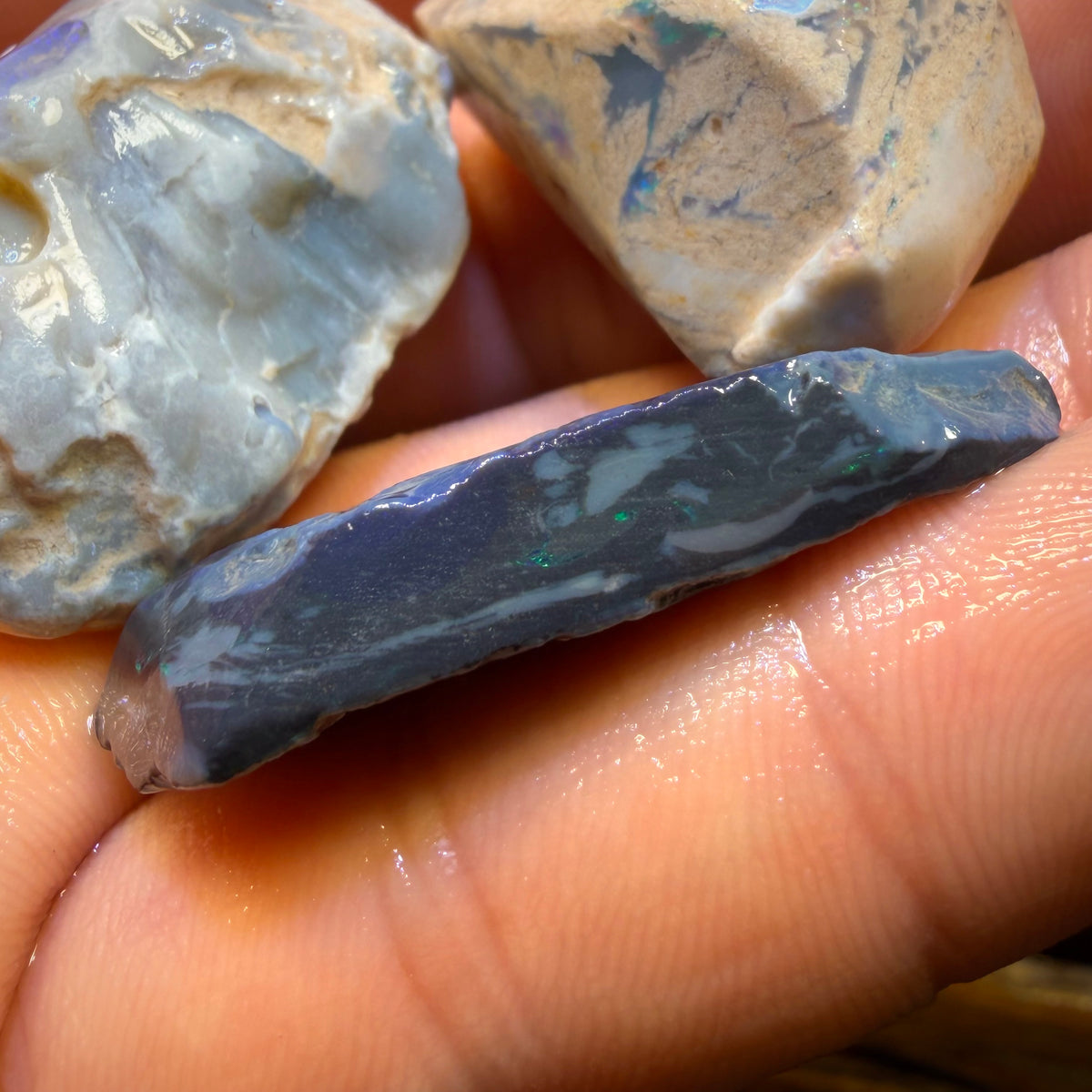 132.8cts - 3x Lightning Ridge Opal Rough Parcel