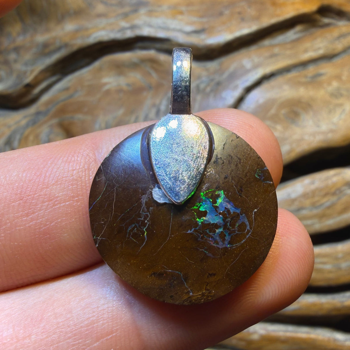 HDW 34.2cts - Solid Queensland Boulder Opal Pendant