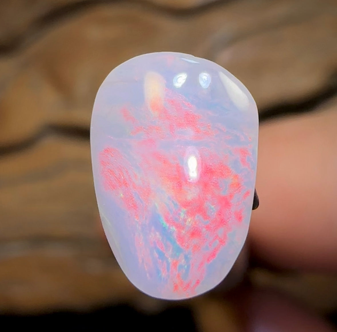 3.7cts  - South Australian Red Firey Opal from Rare Mintabie Mine. - Opal Whisperers
