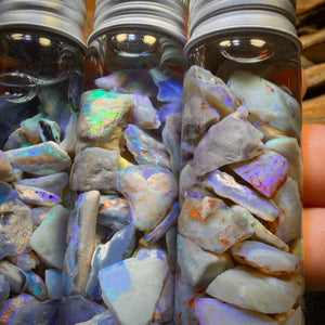 100cts Lightning Ridge Opal Rough Chip Vials. BULK LISTING
