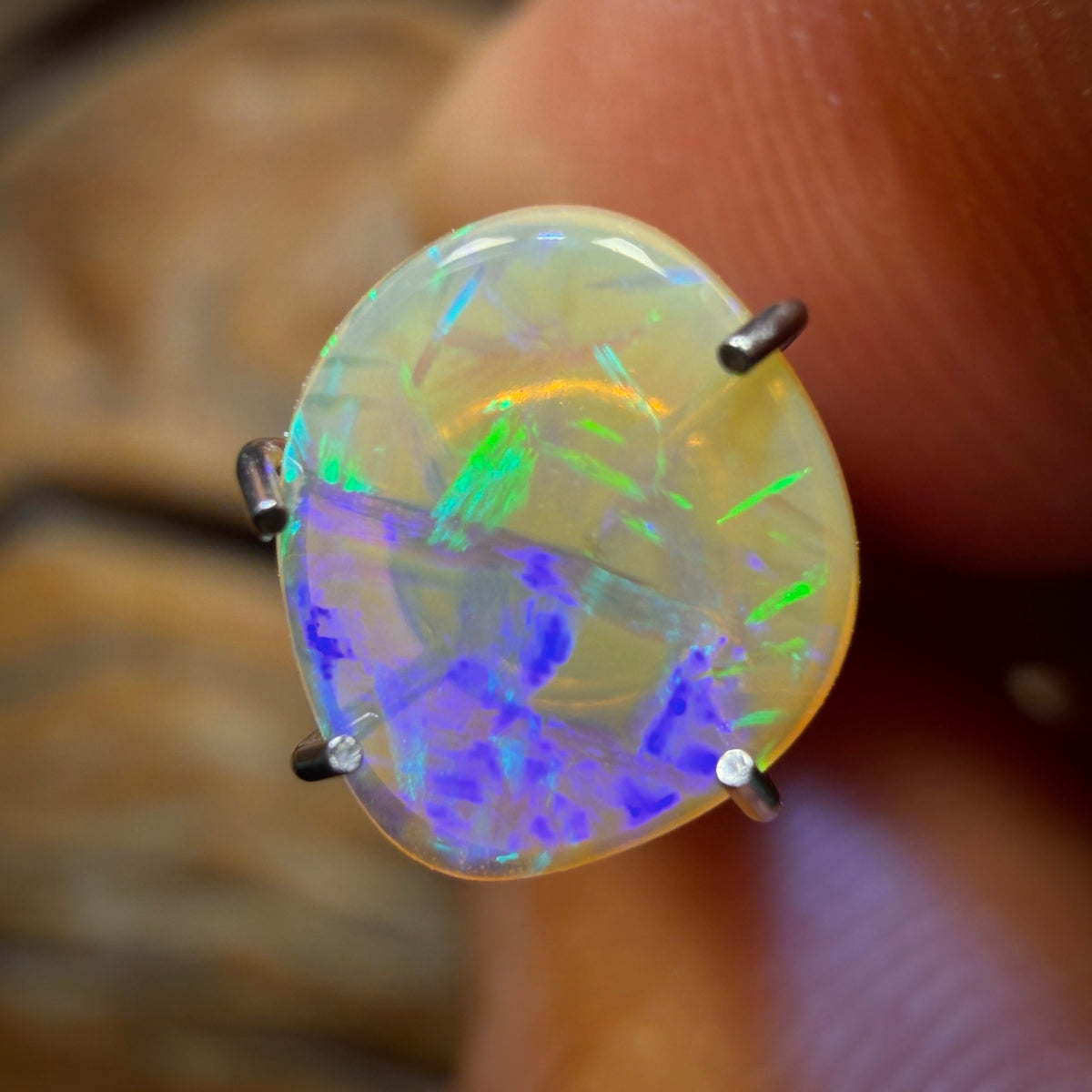 🔨 AUCTION 🔨 No Reserve 0.7cts - Solid Australian Boulder Crystal Opal