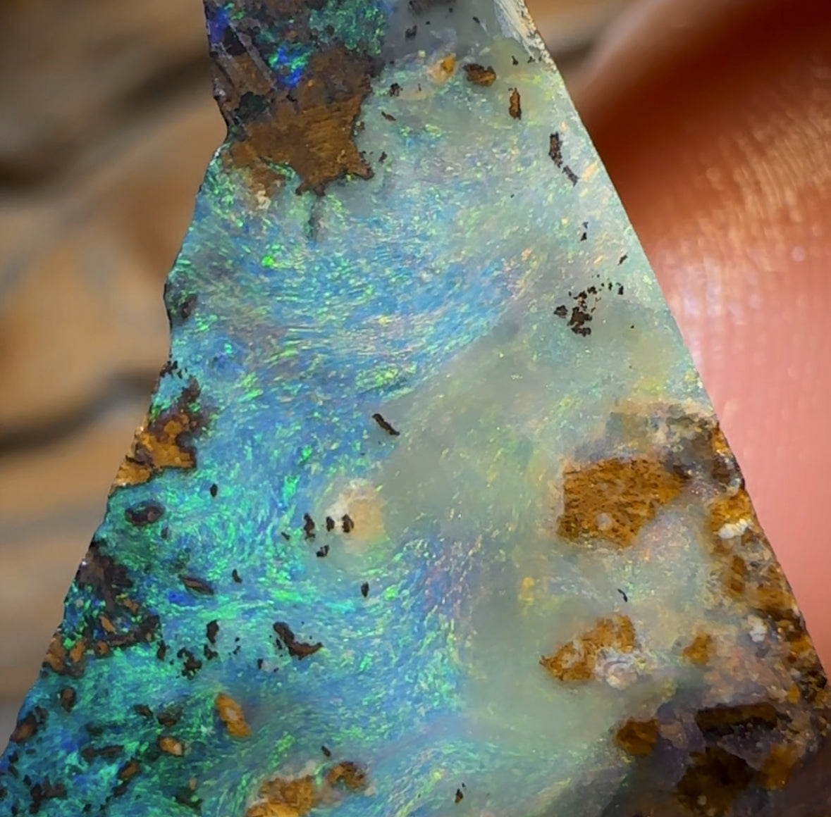 26.4cts - Queensland Boulder Seam Opal Rub