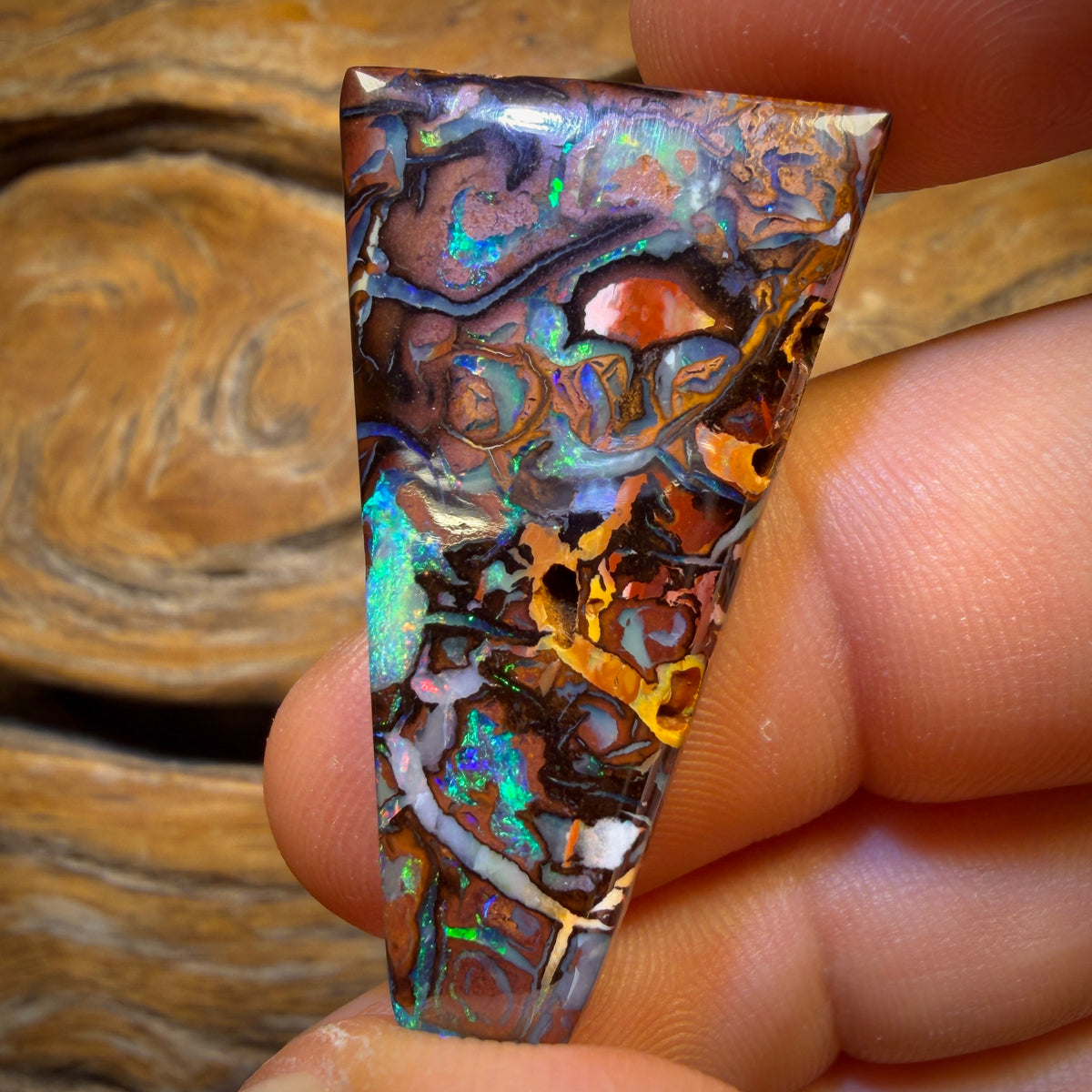 Hey Dad! 122.8cts - BIG TOP PARTNERS Tribal Queensland Boulder Opal Picture Stone Pair