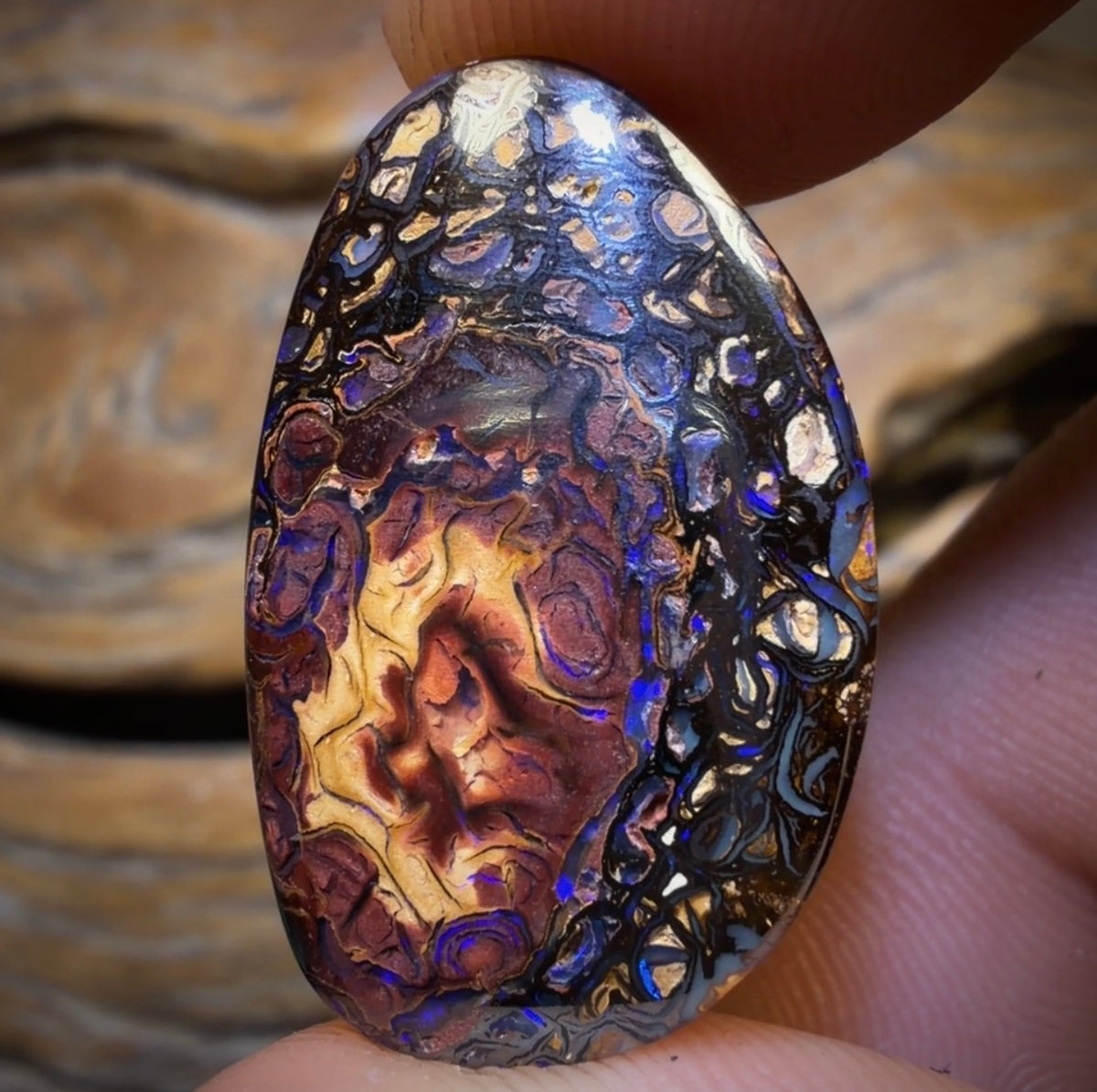 24.6cts - Tribal Australian Boulder Opal from Koroit