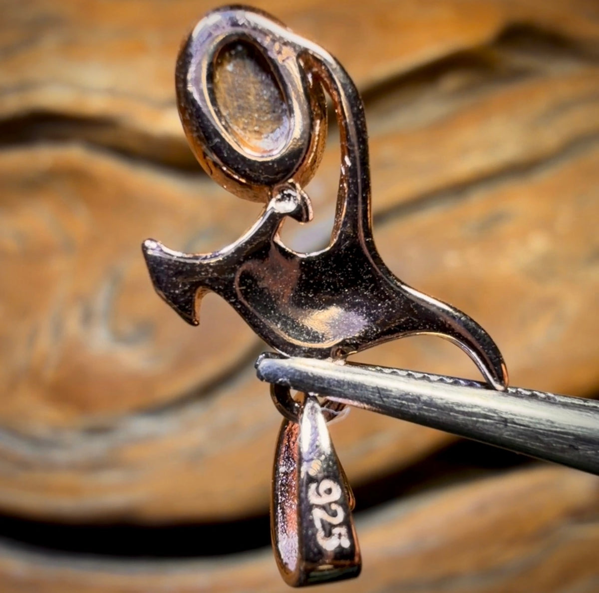 Sterling Silver - Australian Boulder Opal Doublet ROO Pendant