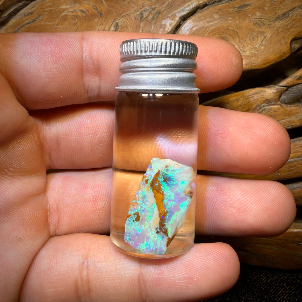 12.5cts - Vial of Rare Yowah Wood Fossil Crystal Opal Rough