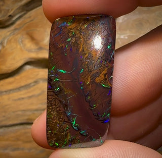 Australian 48.3cts - Tribal Pattern Electric Koroit Nut Opal