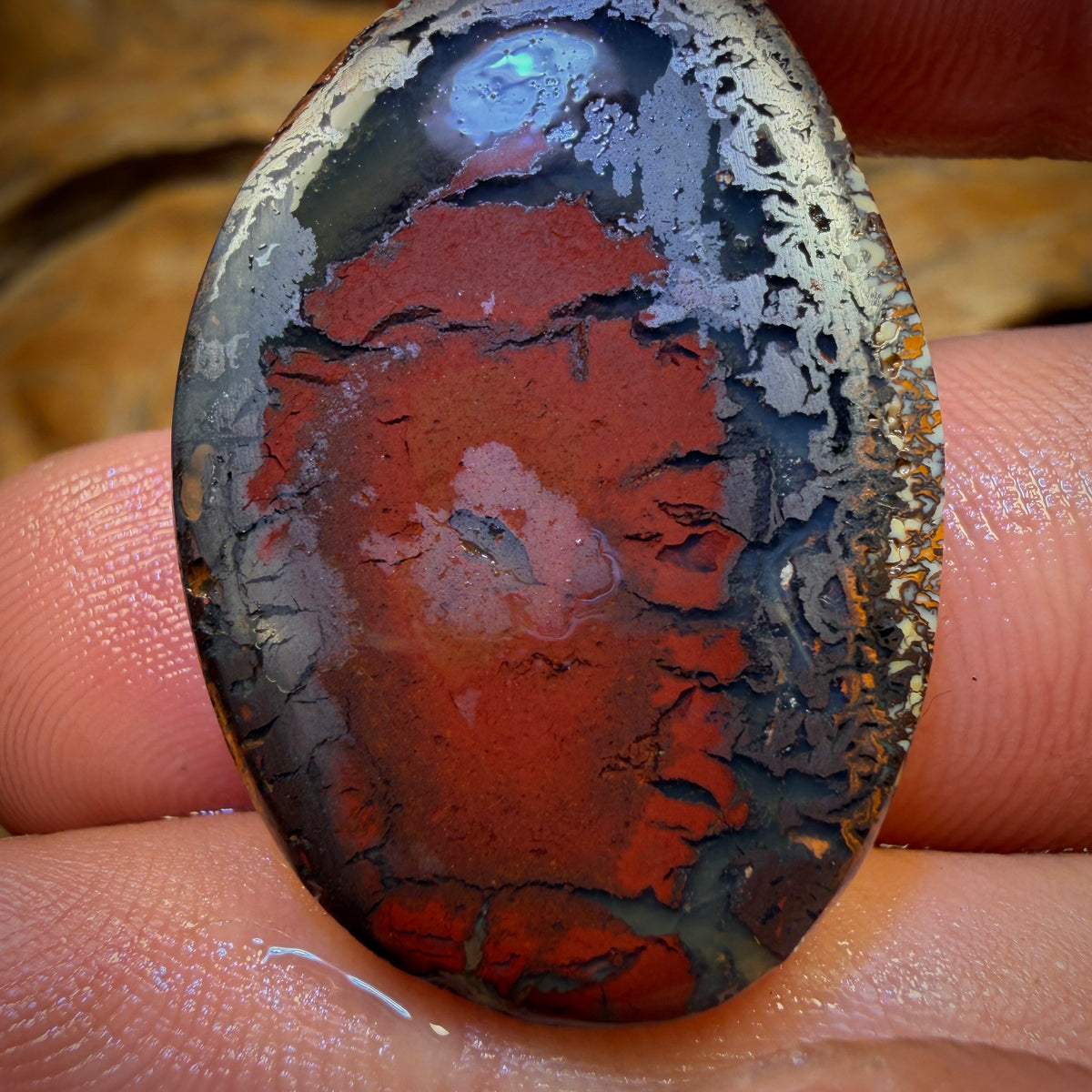 46.4cts - Yowah Nut Kernel Opal Rub. Australian Opal