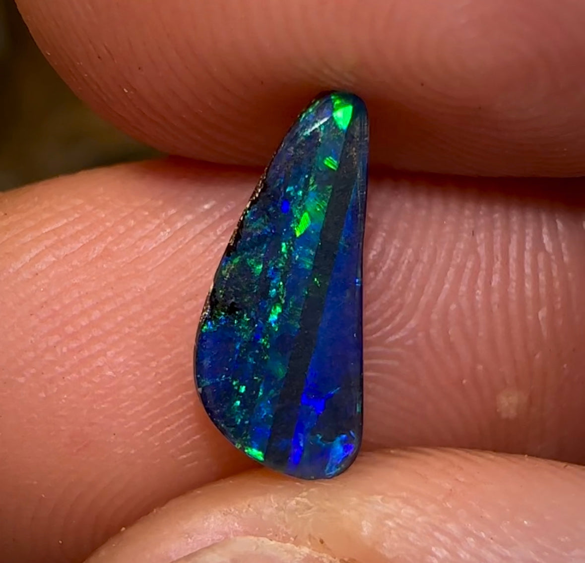 6.3cts - Beautiful Black Boulder Opal Pair - Opal Whisperers