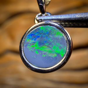 WILDCARD! Sterling Silver - Queensland Boulder Opal Doublet Pendant. Classic Best Seller
