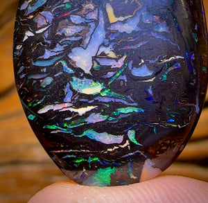 48.3cts - Koroit Nut Opal.Top Tribal Double Sided Contrasting Patterns Australian Opal