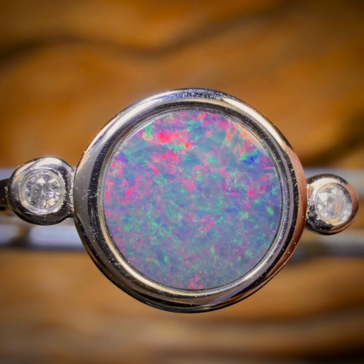 Sterling Silver - Queensland Boulder Opal Doublet Ring