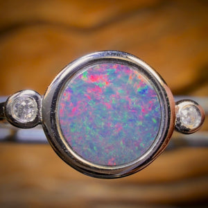 Sterling Silver - Queensland Boulder Opal Doublet Ring
