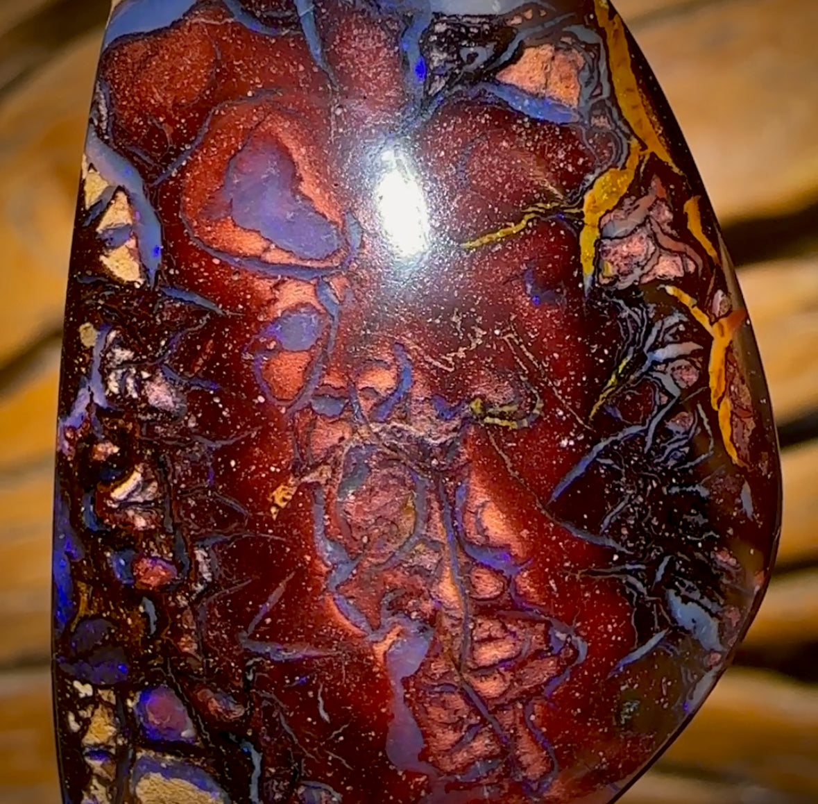 63.3cts - Tribal Queensland Boulder Opal from Yowah Double Sided