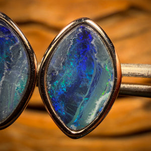 Aren’t you Glad you waited till the End Card! Sterling Silver - Australian Boulder Opal Doublet Stud Earrings