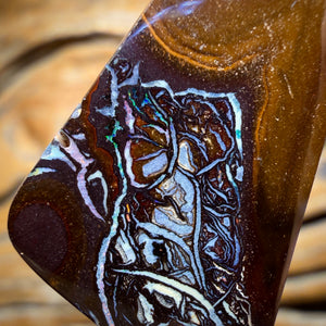 Solid Tribal Queensland Boulder Opal Pendant