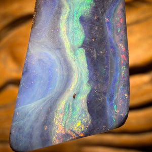 “Waters Way” Solid Queensland Boulder Seam Opal Pendant
