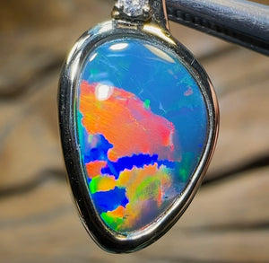 14k Gold - “Aurora” TOP Queensland Boulder Doublet Opal Pendant🔥 - Opal Whisperers