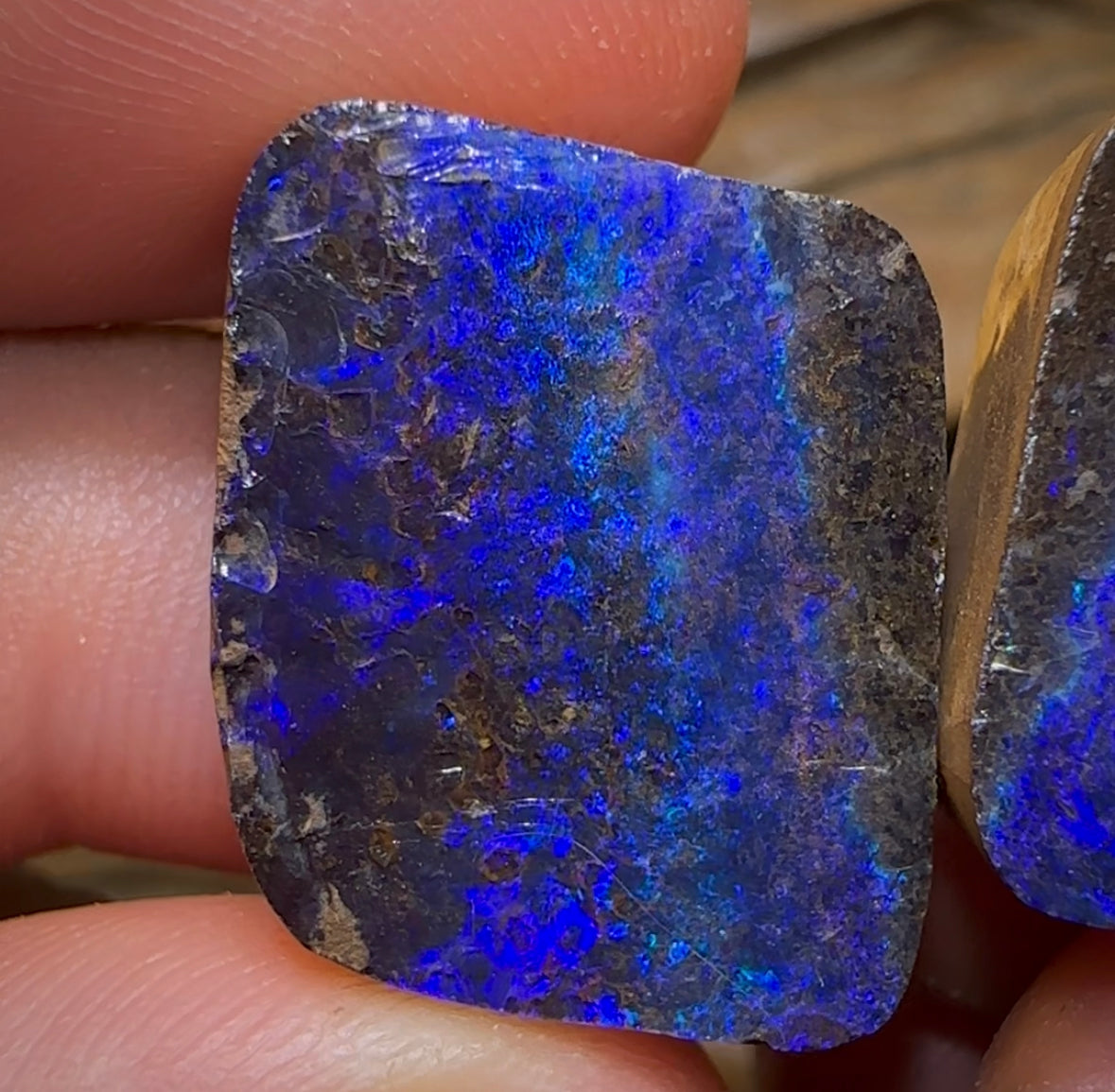 (Template) 69.8cts - Australian Boulder Opal Specimen. Natural Split Pair - Opal Whisperers