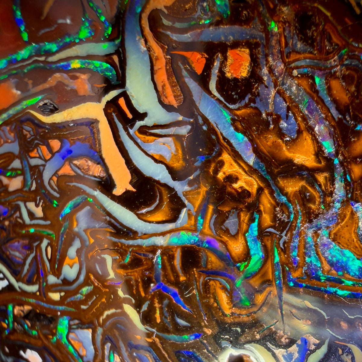 74.1cts - BEST Tribal Pattern! Australian Boulder Opal from Koroit