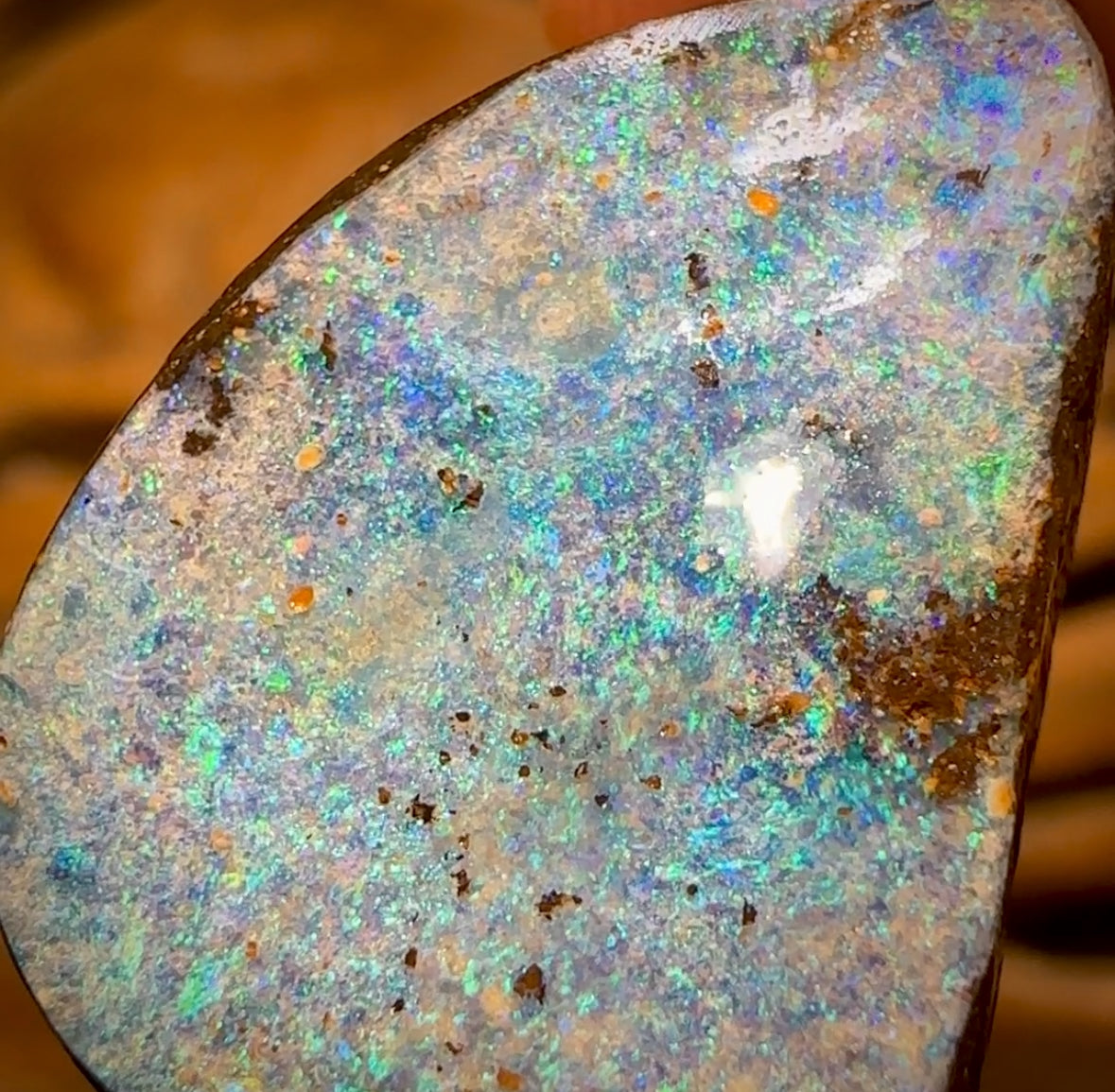 🔨 AUCTION 🔨 53.9cts - Queensland Boulder Seam Opal Rub